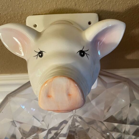 Vintage Hand Painted Pig Wall Mount Taiwan - Picture 9 of 16